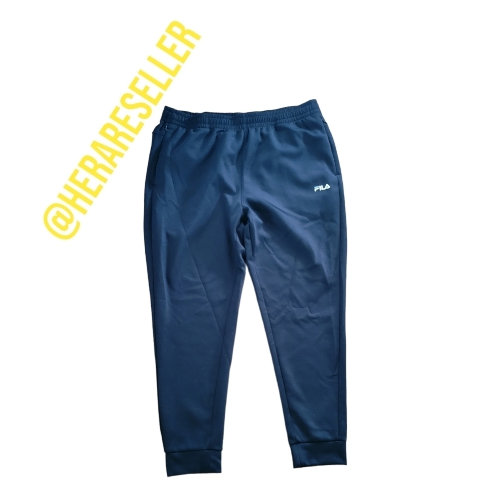 NWOT FILA Jogger Sweatpants Zip Pockets Black Size XL